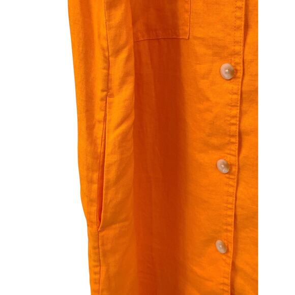 Everlane Orange Button-Up Dress - Picture 6 of 7